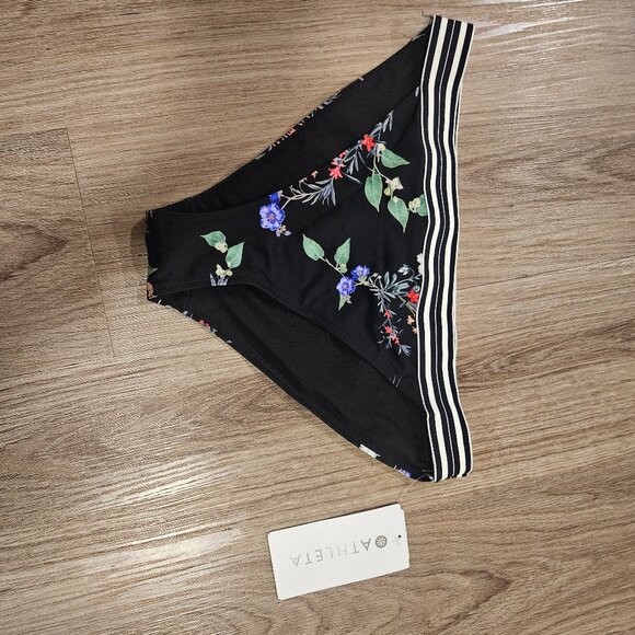 New With Tags - Athleta Women's Swimsuit Bottoms Tropical with Stripes - Picture 1 of 5